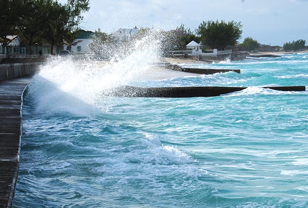 shoreline of grand turk