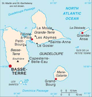 guadeloupe latitude longitude map