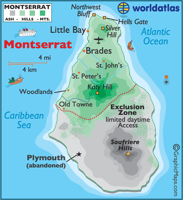 Image result for montserrat map