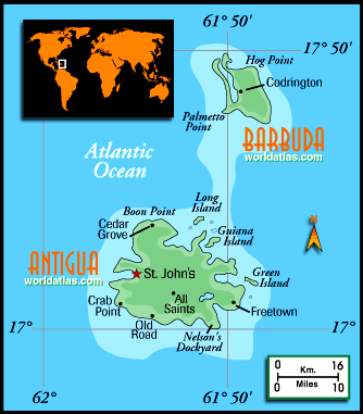 Antigua And Barbuda Map By World Atlas