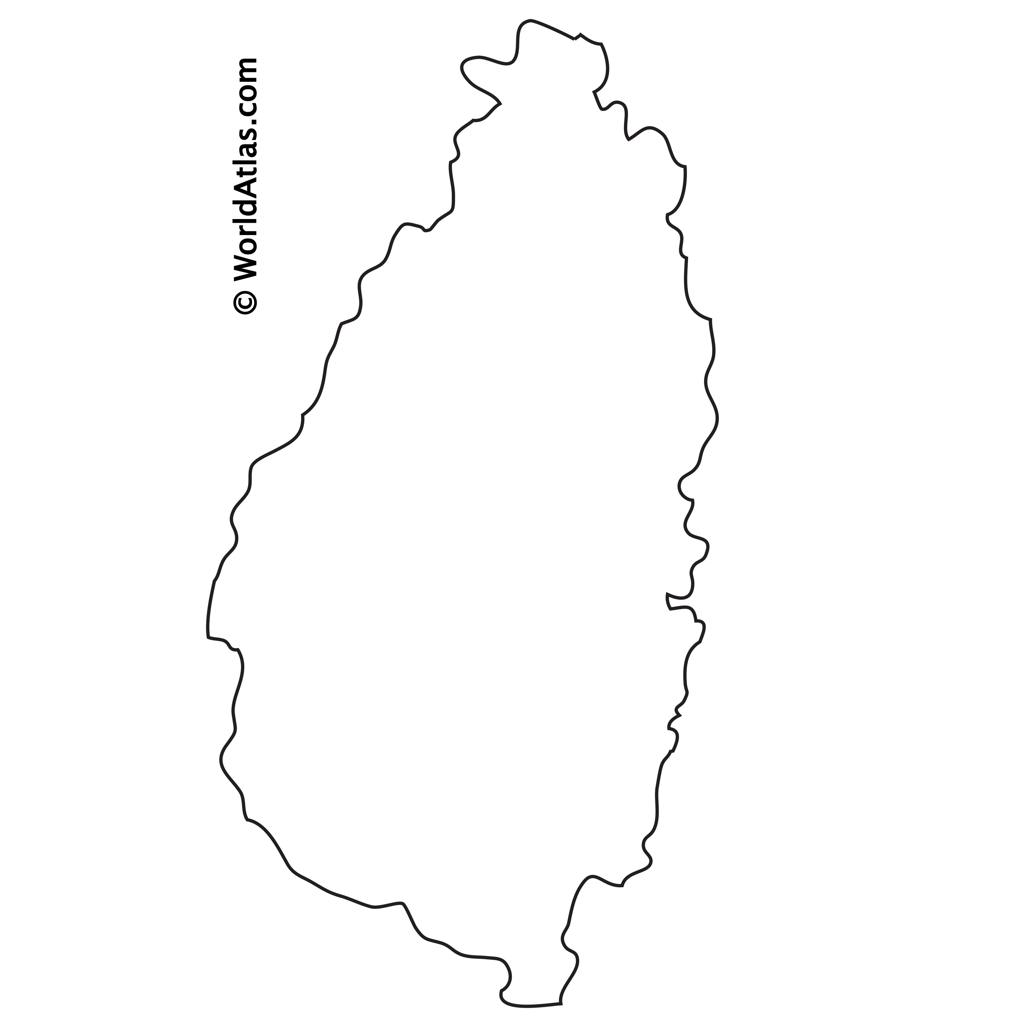 Image result for outline of st lucia
