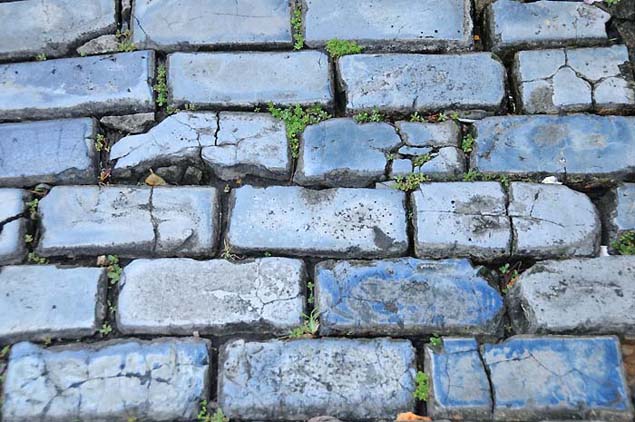 blue brick streets in old san juan