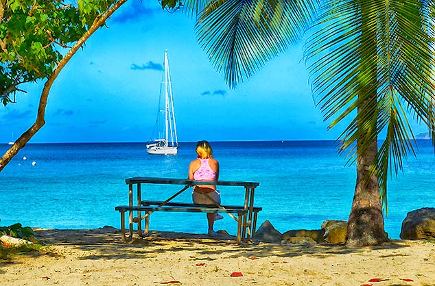 beach scene st. john