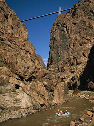 Rafting on the Arkansas River Below the Royal Gorge Bridge