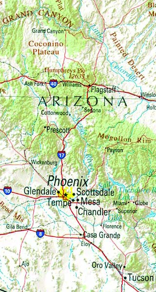 Arizona Maps Including Outline And Topographical Maps - Worldatlas.com