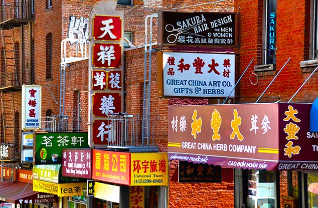 Chinatown signs