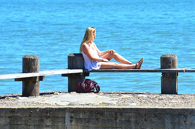 relaxing at fishermen's wharf