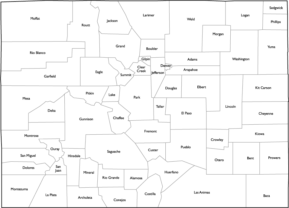 Colorado County Map With County Names