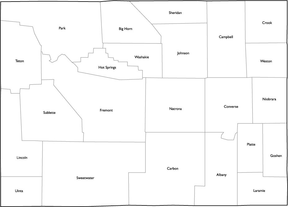 Wyoming County Map With County Names