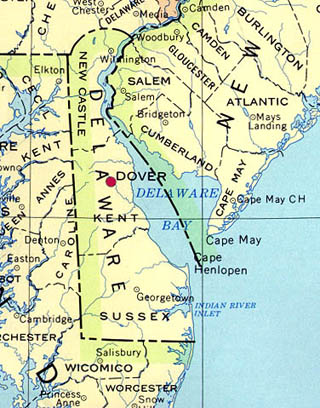 delaware latitude and longitude map