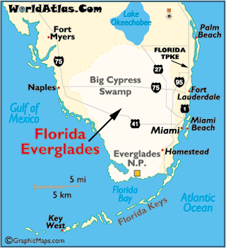 Florida Everglades Map This Map Is A Small Representation Of The