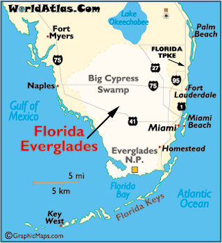 Everglades National Park Florida Map, Attractions, Points of Interest