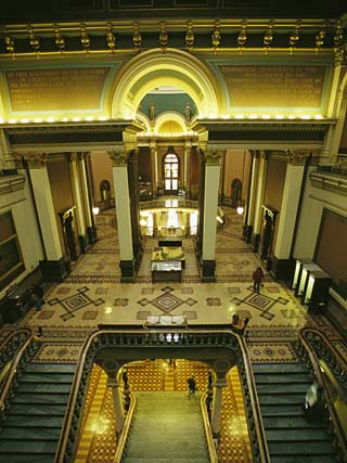 A Staircase Inside the Iowa State Capitol which was Constructed Between 1871 and 1886