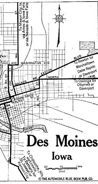 des moines iowa map