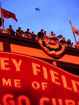 Wrigley Field Baseball Crowd During the Playoffs, Chicago, Illinois