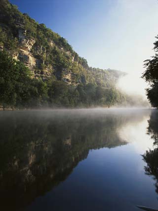 Morning Mist Along the Kentucky River Palisades, Kentucky, USA
