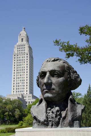 Old State Capitol Building, 34-Story 'New' Building, Baton Rouge, Louisiana, USA