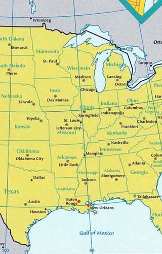 louisiana latitude