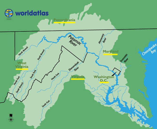 Potomac River Map