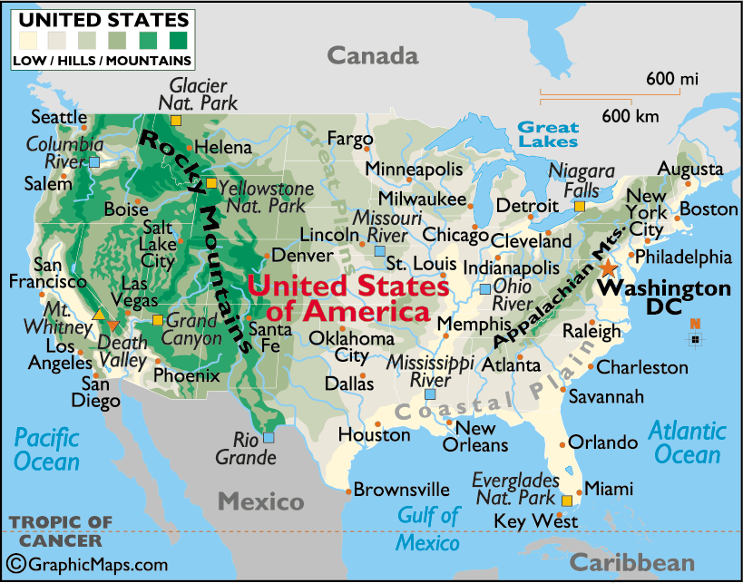 United States Map Color Map Of U S U S Maps