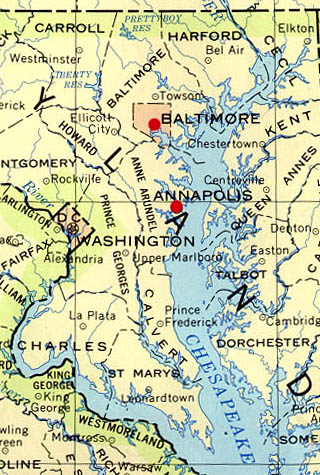 maryland latitude longitude map