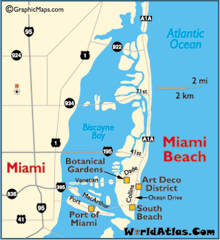 Miami Beach Florida Map