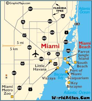 Map Of Miami Florida And Surrounding Areas