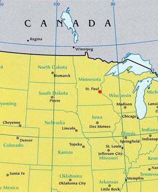 Minnesota lat long