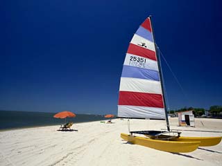 Mississippi Beach at Biloxi Resort, Gulf of Mexico Coast, Mississippi, USA