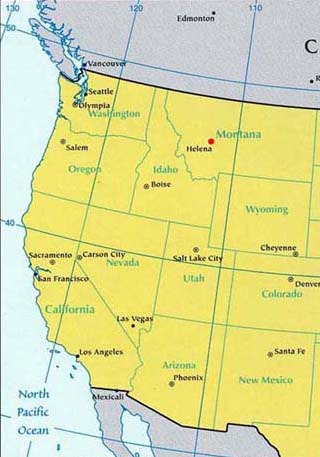 montana latitude and longitude map