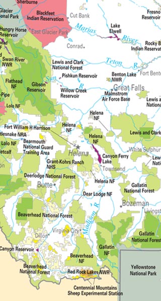 map of montana