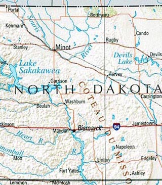 north dakota maps