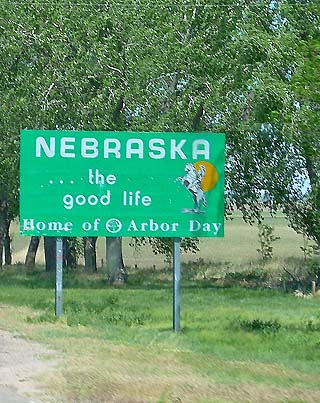 nebraska welcome sign