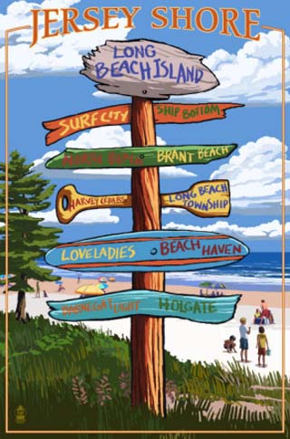 Long Beach Island, New Jersey Destination Sign