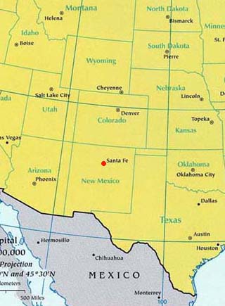 new mexico latitude longitude map