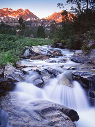 Stream Runs Through Lamoille Canyon in the Ruby Mountains, Nevada, Usa