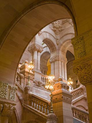 Million Dollar Staircase, State Capitol Building, Albany, New York State, USA