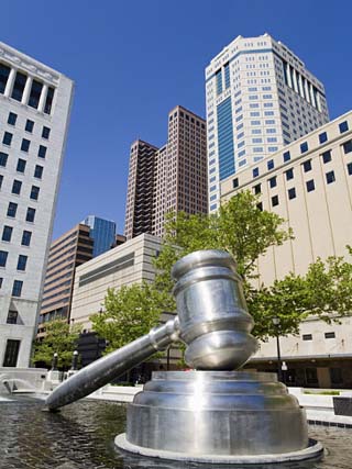 Gavel Sculpture Outside the Ohio Judicial Center, Columbus, Ohio, United States of America, North A