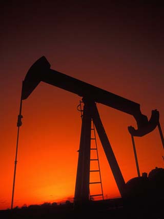 Silhouette of Oil Pump Jack, Tulsa, Oklahoma
