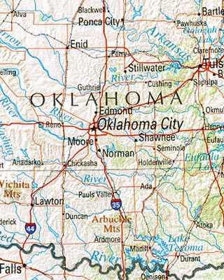 map of oklahoma
