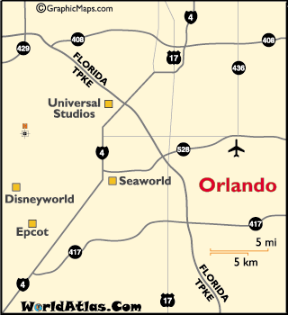 Map Of Orlando Florida Attractions 2018