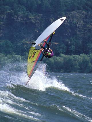Windsurfing in Hood River, Oregon, USA