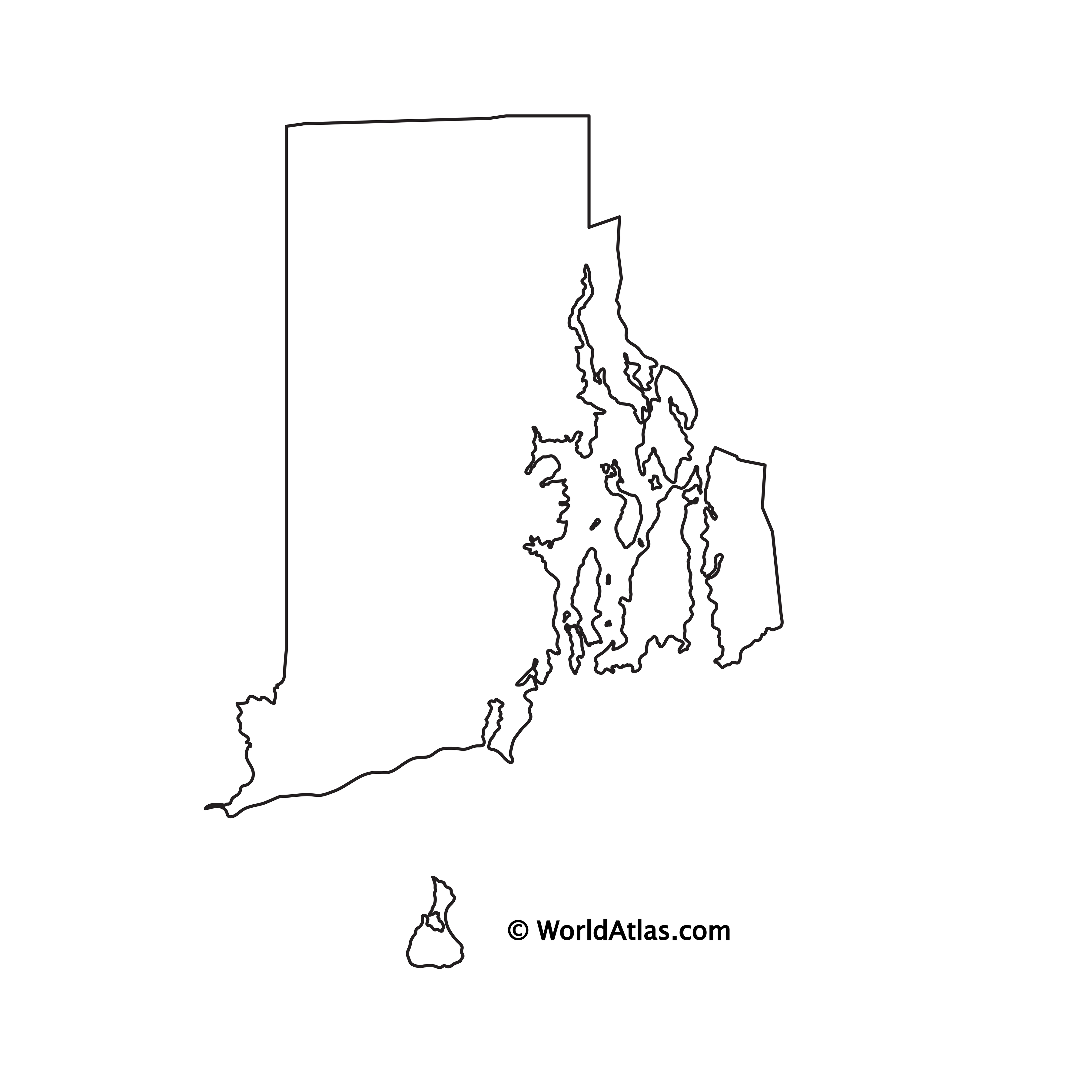blank map of rhode island Rhode Island Outline Map blank map of rhode island