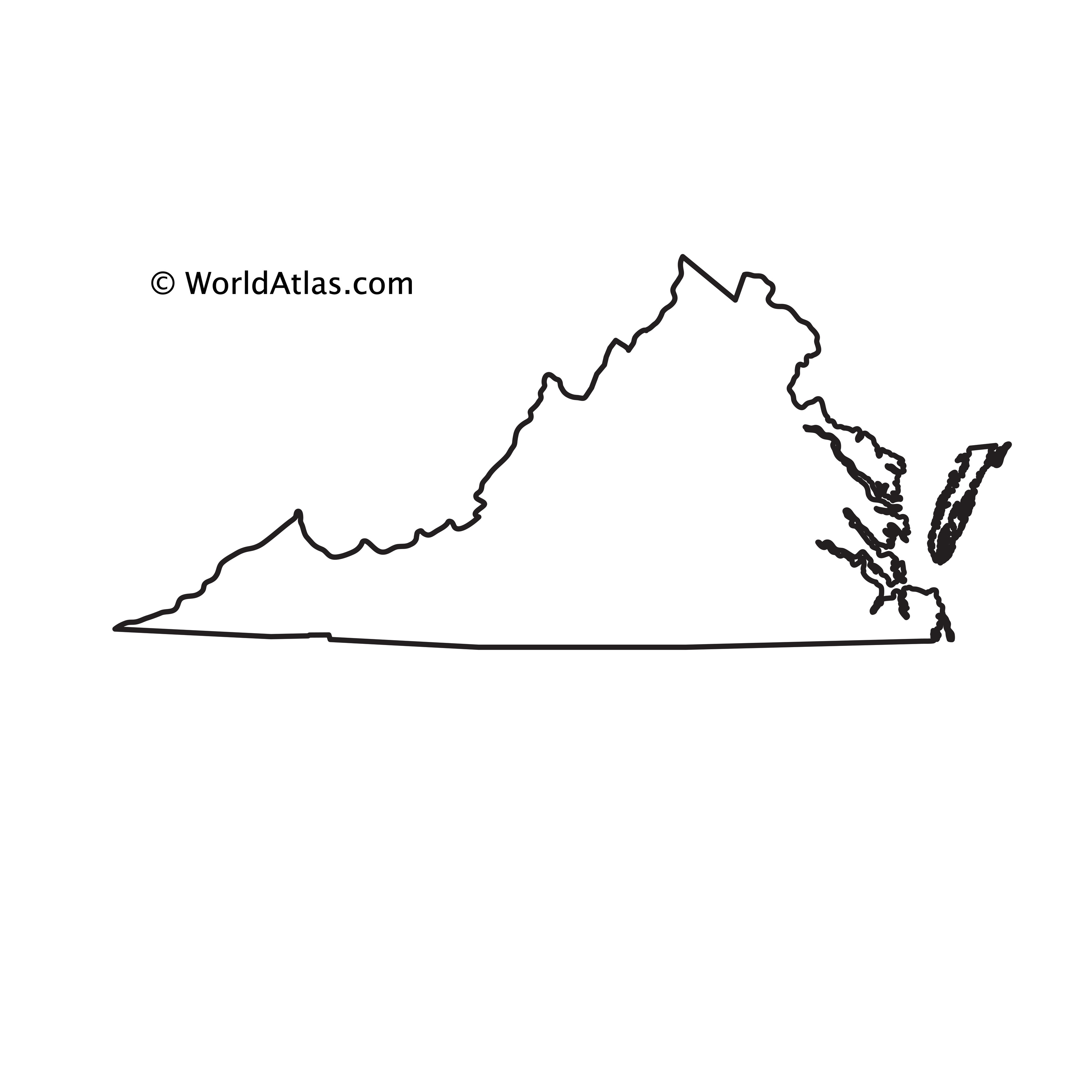Virginia Outline Map