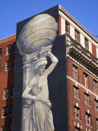 Mural on Arch Street, Philadelphia, Pennsylvania, United States of America, North America