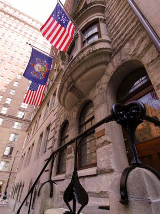 Flying Flags in Rittenhouse Square, Philadelphia, Pennsylvania, UA