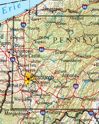 map of pennsylvania