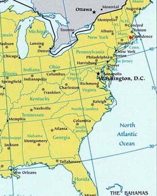rhode island lat log