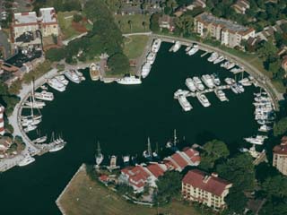 Aerial View of Hilton Head Harbour Town, South Carolina, USA