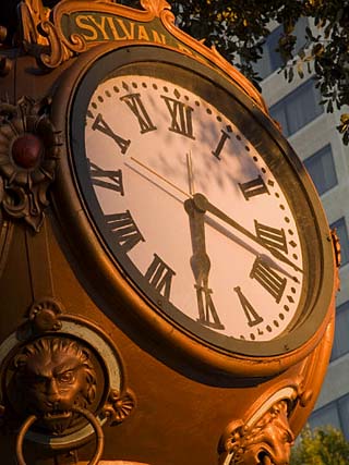 Sylvan Brothers Clock on Main Street, Columbia, South Carolina